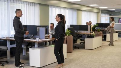 Personeel in kantoorruimte